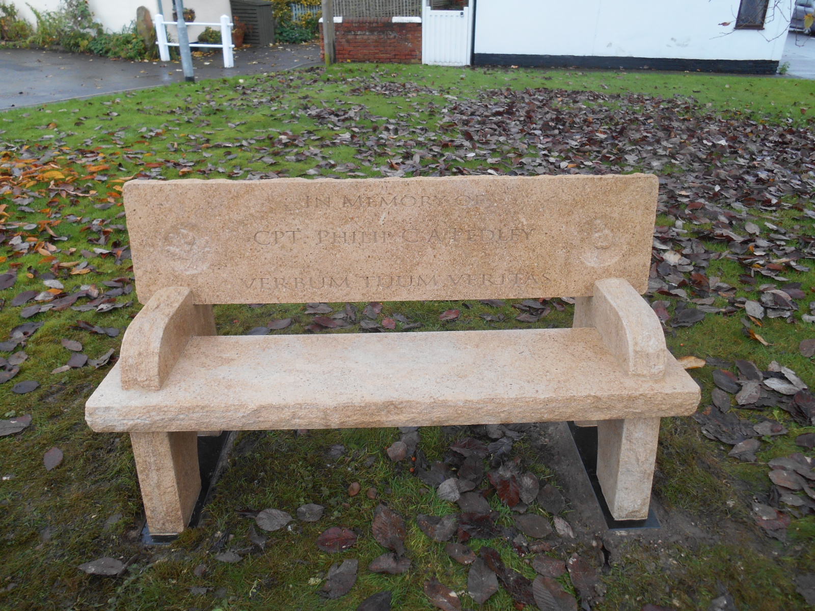 Natural Memorial Bench with Subtle Engraving